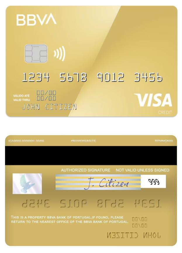 Portugal BBVA Bank visa gold card